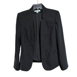 Cleo Blazer Lined Black Long Sleeve Coat with side Buckles Fitted Petite Jacket